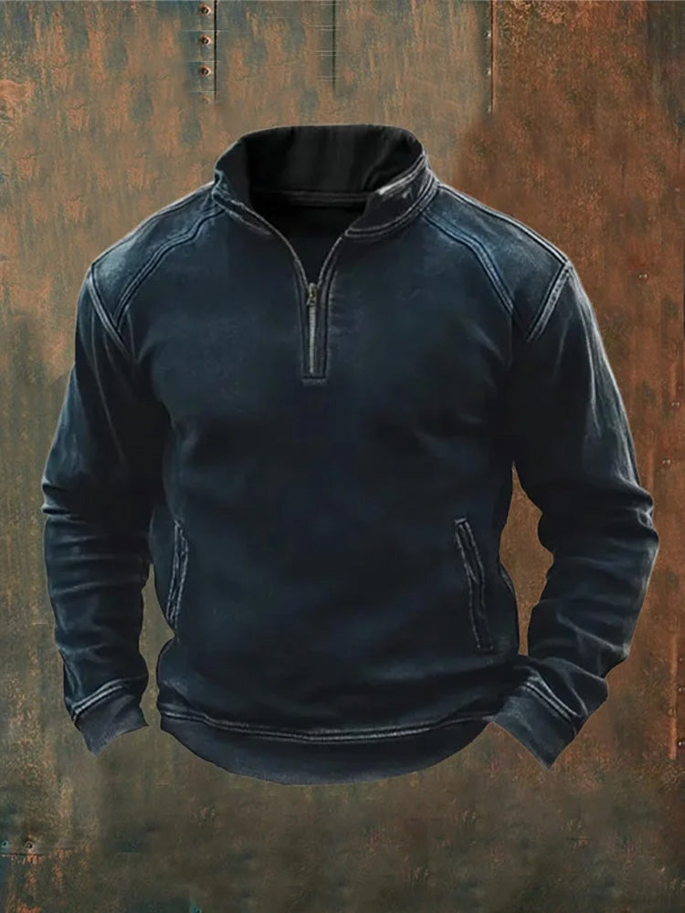 Klassieke Sweater met Halve Rits voor Uitzonderlijke Zachtheid en Tijdloze Elegantie | Jari