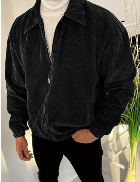 Stijlvolle en vintage Corduroy herenjas in een relaxte pasvorm voor tijdloze look | Rayan