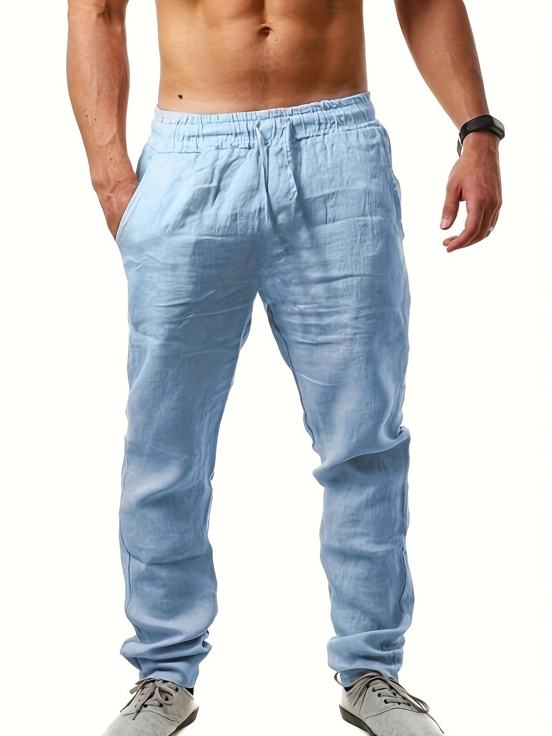 Heren Broek | Tapered | Trekkoord | Zomer