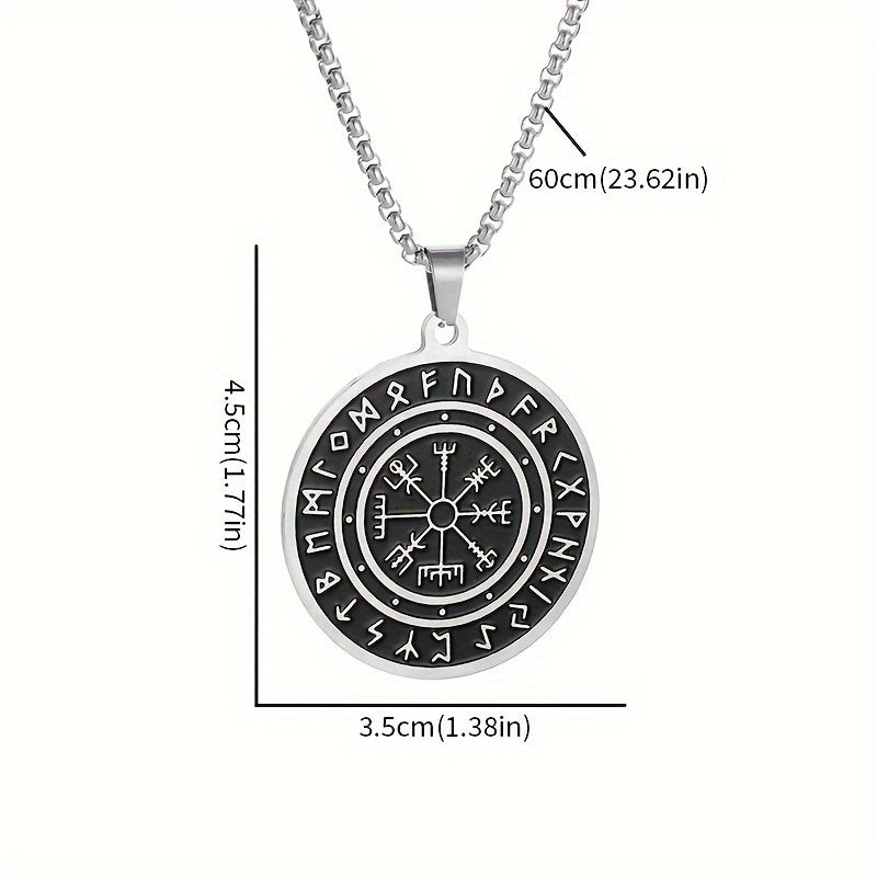 Heren Ketting | Viking Runen Hanger | Funky & Krachtig Design | RVS – 60cm