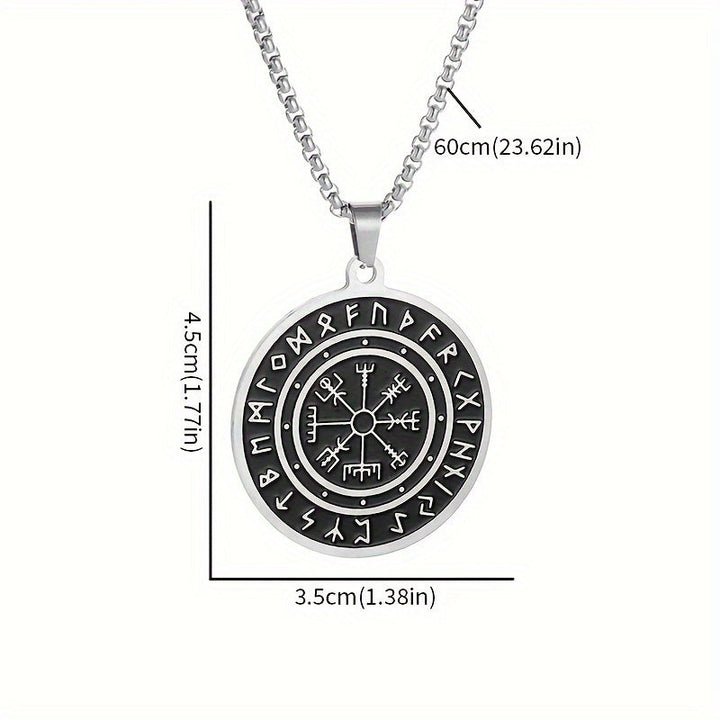 Heren Ketting | Viking Runen Hanger | Funky & Krachtig Design | RVS – 60cm