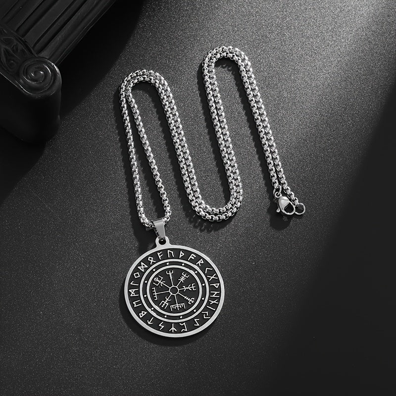 Heren Ketting | Viking Runen Hanger | Funky & Krachtig Design | RVS – 60cm