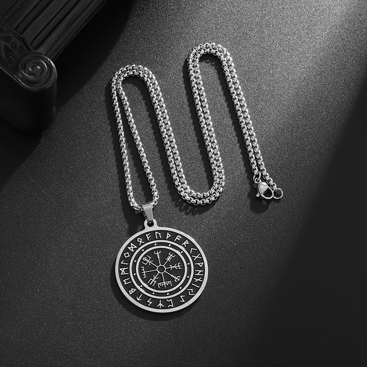 Heren Ketting | Viking Runen Hanger | Funky & Krachtig Design | RVS – 60cm