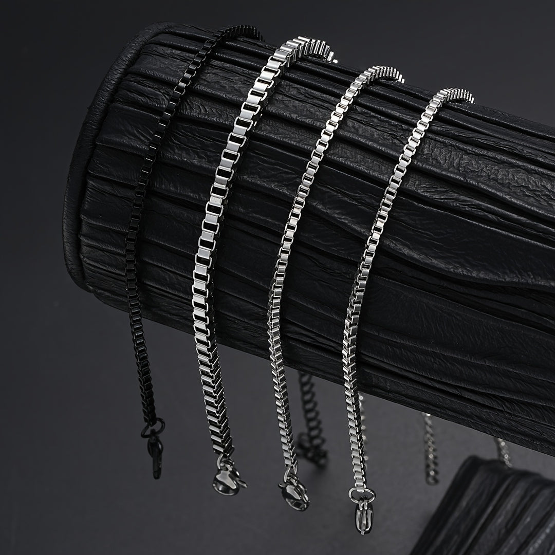 Heren Armbanden Set | 4-Delige Schakelarmbanden | Duurzaam & Onverguld | RVS