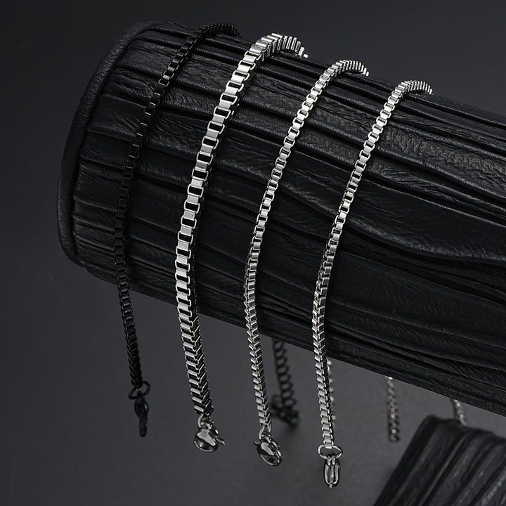 Heren Armbanden Set | 4-Delige Schakelarmbanden | Duurzaam & Onverguld | RVS