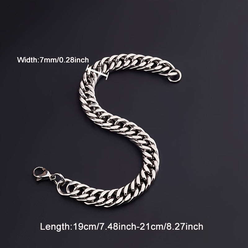 Heren Armband | Dubbele Twist Schakel | Non-Fading & Hiphop Stijl | Roestvrij Staal