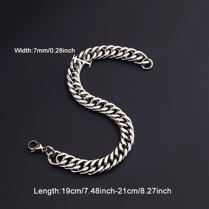 Heren Armband | Dubbele Twist Schakel | Non-Fading & Hiphop Stijl | Roestvrij Staal