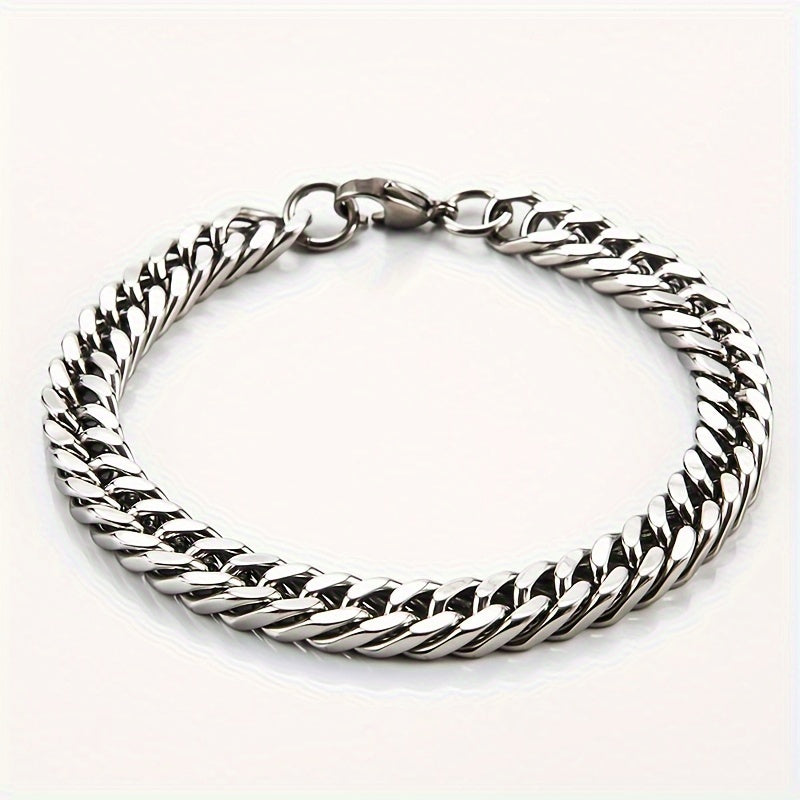 Heren Armband | Dubbele Twist Schakel | Non-Fading & Hiphop Stijl | Roestvrij Staal