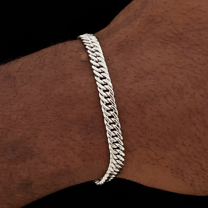 Heren Armband | Dubbele Twist Schakel | Non-Fading & Hiphop Stijl | Roestvrij Staal