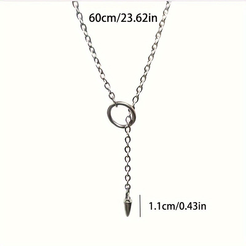 Heren Ketting | Kegelvormige Cirkelhanger | Elegant & Minimalistisch Design | IJzer