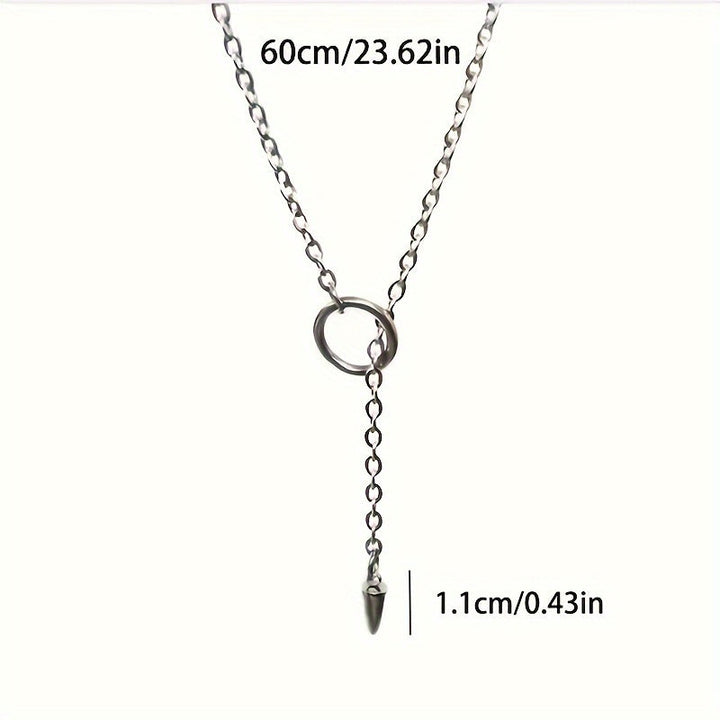 Heren Ketting | Kegelvormige Cirkelhanger | Elegant & Minimalistisch Design | IJzer