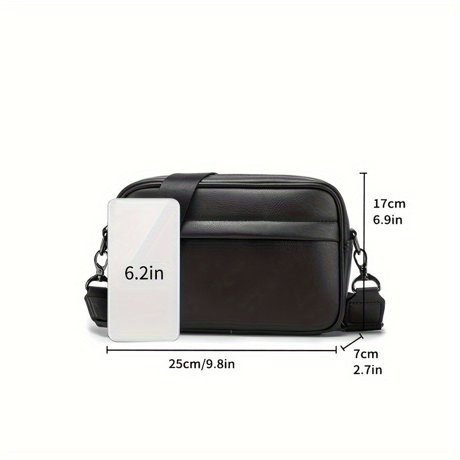 Herentas | Crossbody Vierkant Design | Zakelijk & Casual | PU Leer – Verstelbare Band
