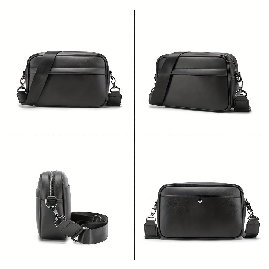Herentas | Crossbody Vierkant Design | Zakelijk & Casual | PU Leer – Verstelbare Band