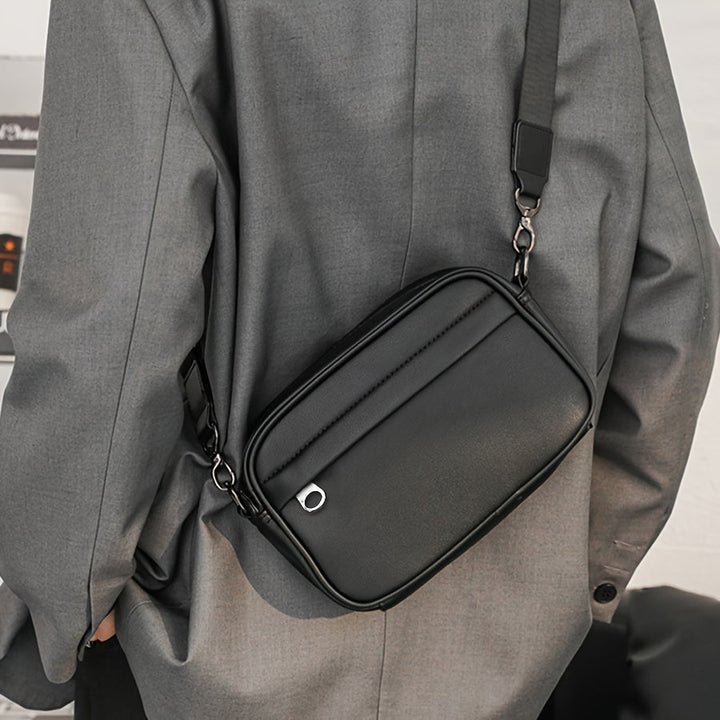 Herentas | Crossbody Vierkant Design | Zakelijk & Casual | PU Leer – Verstelbare Band