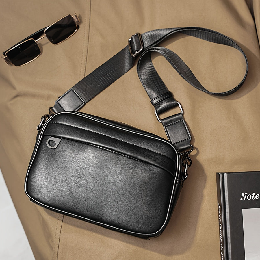 Herentas | Crossbody Vierkant Design | Zakelijk & Casual | PU Leer – Verstelbare Band