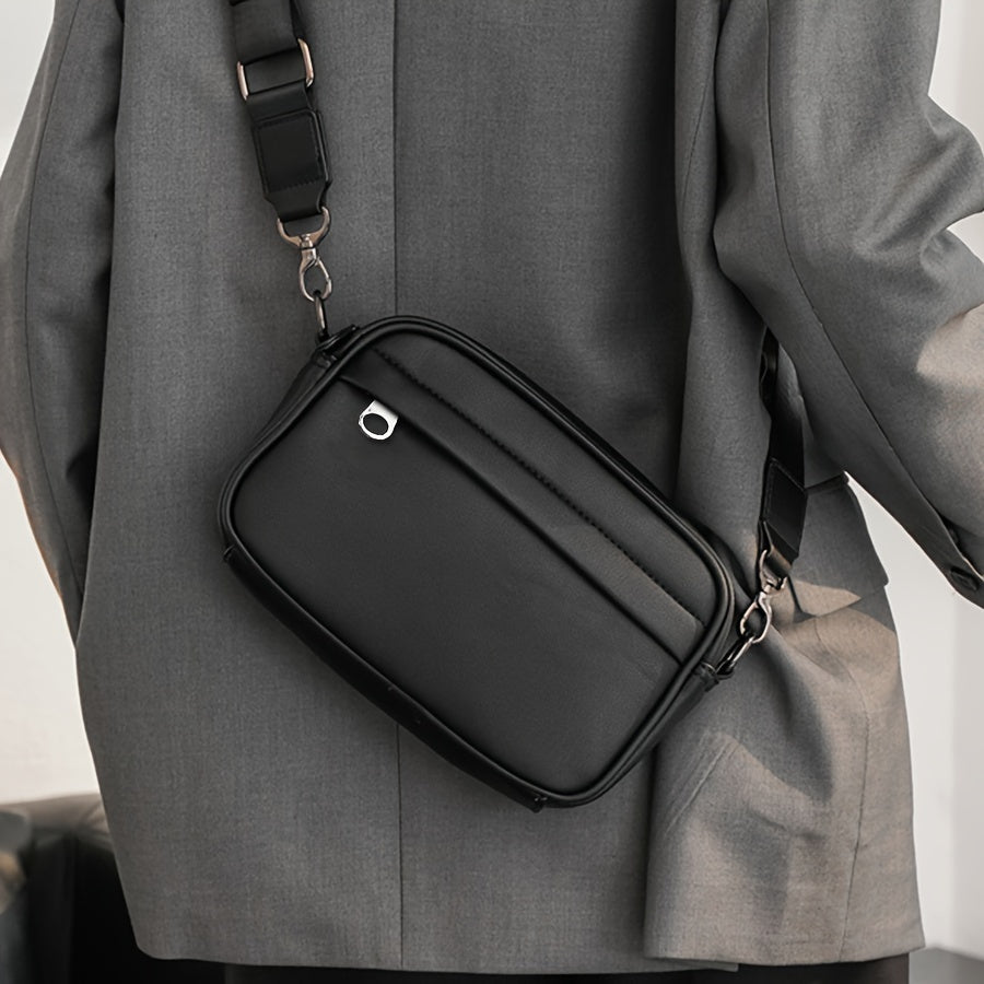 Herentas | Crossbody Vierkant Design | Zakelijk & Casual | PU Leer – Verstelbare Band