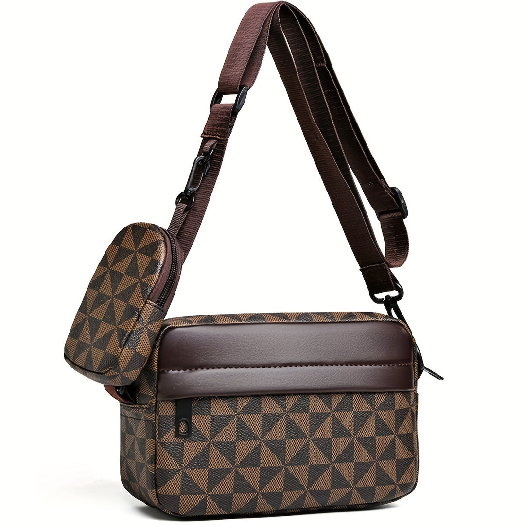 Heren Crossbody Tas | Casual Sling Design met Kwast | Compact & Verstelbaar | PU Leer