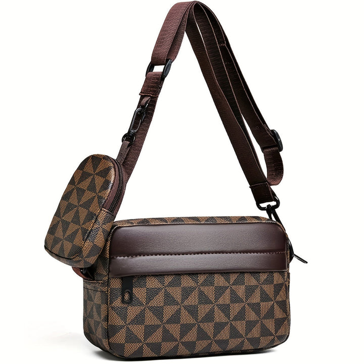 Heren Crossbody Tas | Casual Sling Design met Kwast | Compact & Verstelbaar | PU Leer