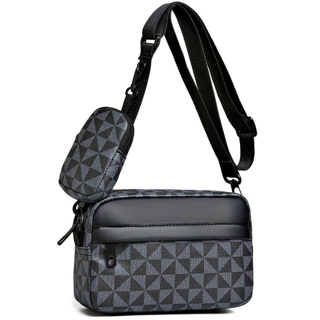 Heren Crossbody Tas | Casual Sling Design met Kwast | Compact & Verstelbaar | PU Leer
