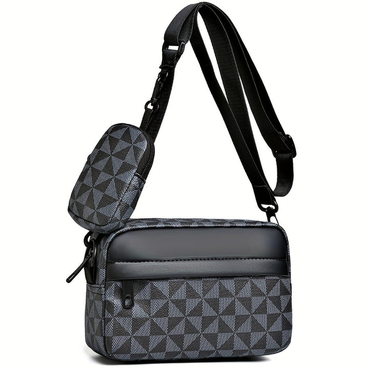 Heren Crossbody Tas | Casual Sling Design met Kwast | Compact & Verstelbaar | PU Leer