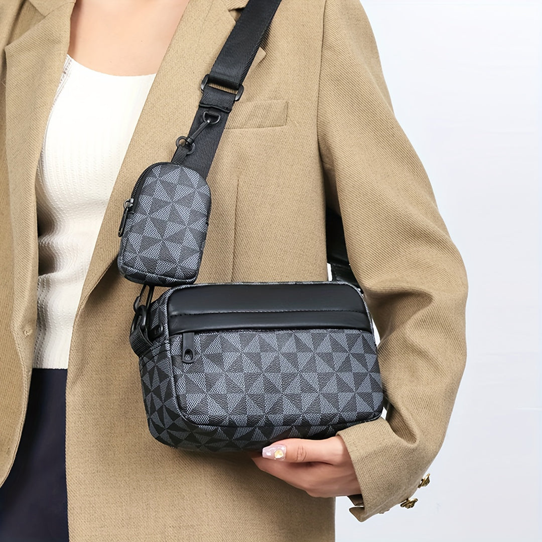 Heren Crossbody Tas | Casual Sling Design met Kwast | Compact & Verstelbaar | PU Leer