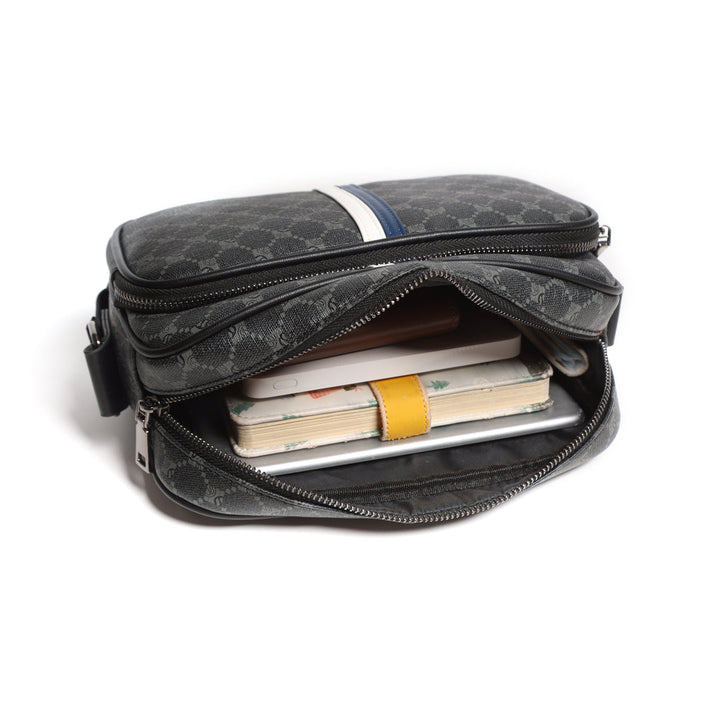 Heren Schoudertas | Kunstleer & Ritssluiting | Forenzenstijl & Cadeauwaardig | Verstelbare riem