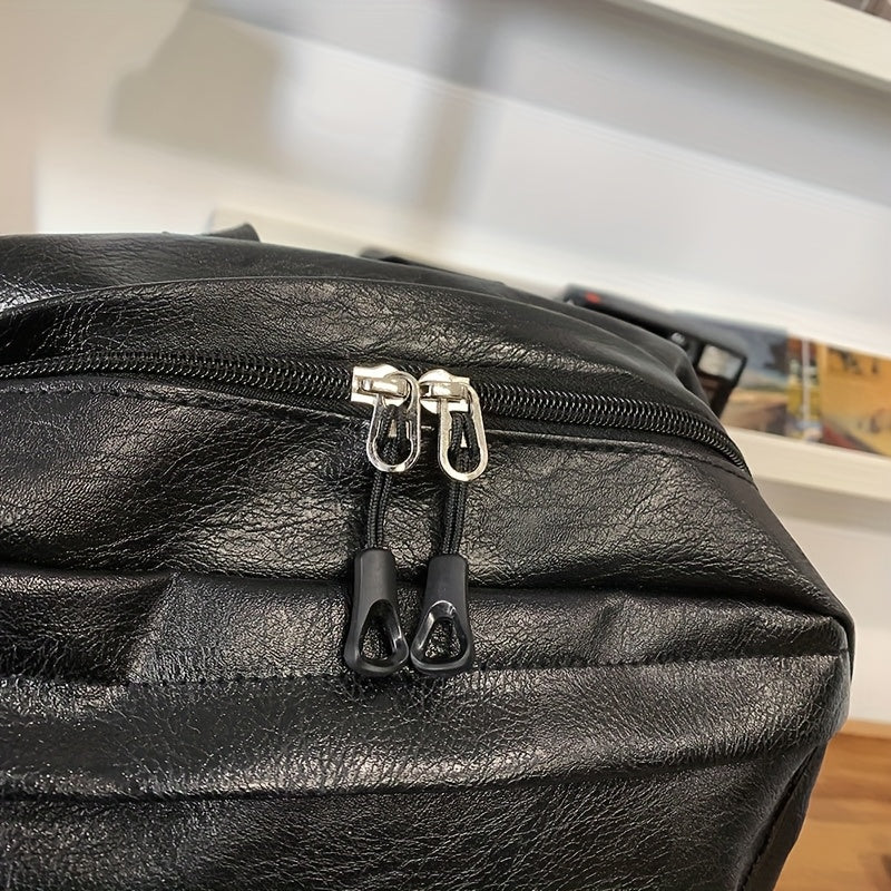 Heren Rugzak | Ruime Laptoptas & Dubbele Schouderband | Casual & Functioneel | Kunstleer