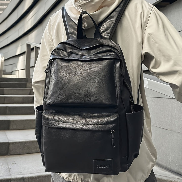 Heren Rugzak | Ruime Laptoptas & Dubbele Schouderband | Casual & Functioneel | Kunstleer