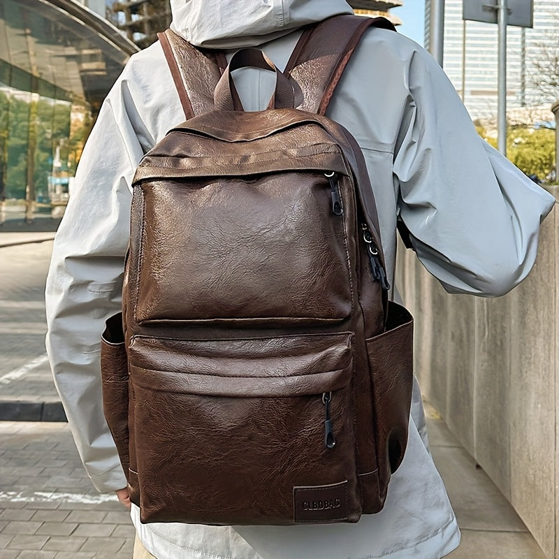 Heren Rugzak | Ruime Laptoptas & Dubbele Schouderband | Casual & Functioneel | Kunstleer