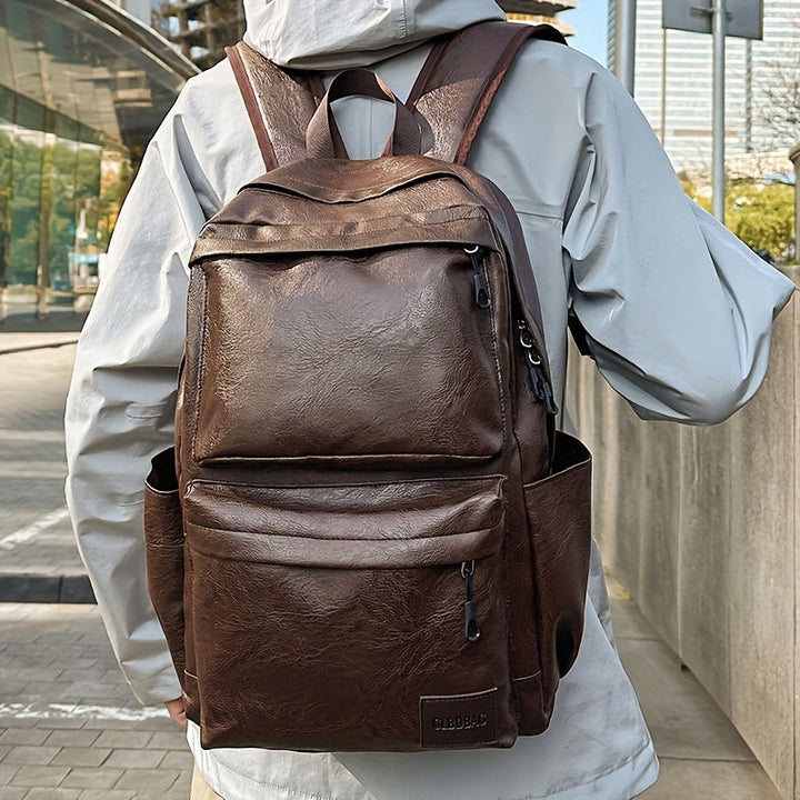 Heren Rugzak | Ruime Laptoptas & Dubbele Schouderband | Casual & Functioneel | Kunstleer
