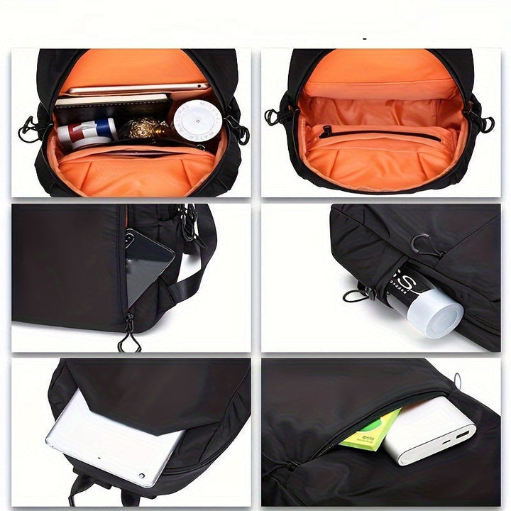 Heren Mini Rugzak | Lichtgewicht & Duurzaam | Meerdere Vakken | Zwart Oxford Doek