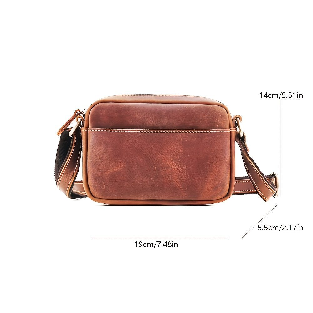 Heren Crossbody Tas | Vintage Stijl | Verstelbare Riem | PU