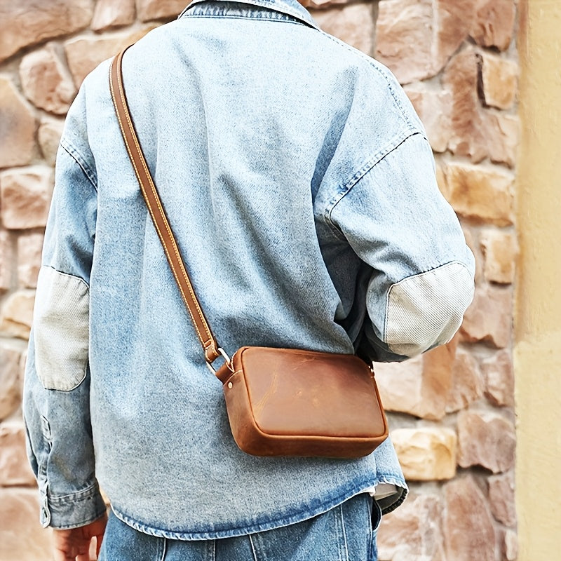 Heren Crossbody Tas | Vintage Stijl | Verstelbare Riem | PU