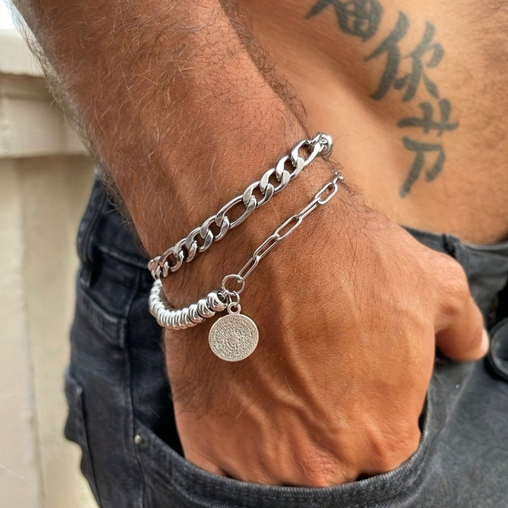 Heren Armband & Ketting Set | Levensboom Hanger | Roestvrij Staal | 2-delig