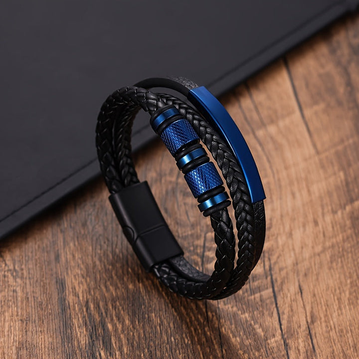 Heren Armband | Gevlochten Design | Magnetische Gesp | Roestvrij Staal