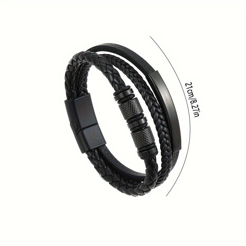 Heren Armband | Gevlochten Design | Magnetische Gesp | Roestvrij Staal