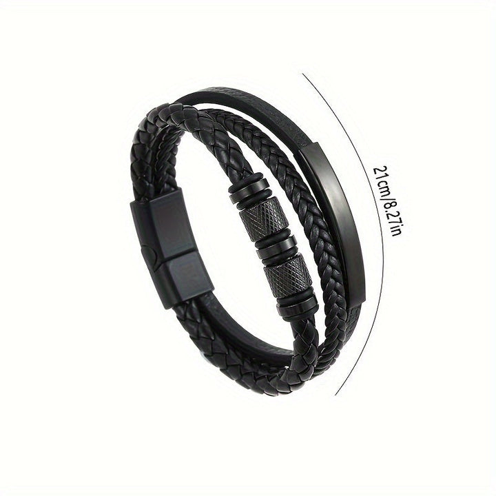 Heren Armband | Gevlochten Design | Magnetische Gesp | Roestvrij Staal