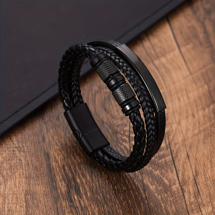 Heren Armband | Gevlochten Design | Magnetische Gesp | Roestvrij Staal