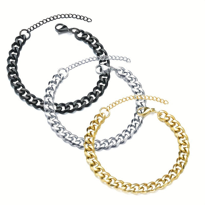 Heren Armband | Cubaanse Schakel | Verguld Roestvrij Staal | Hip Hop Stijl