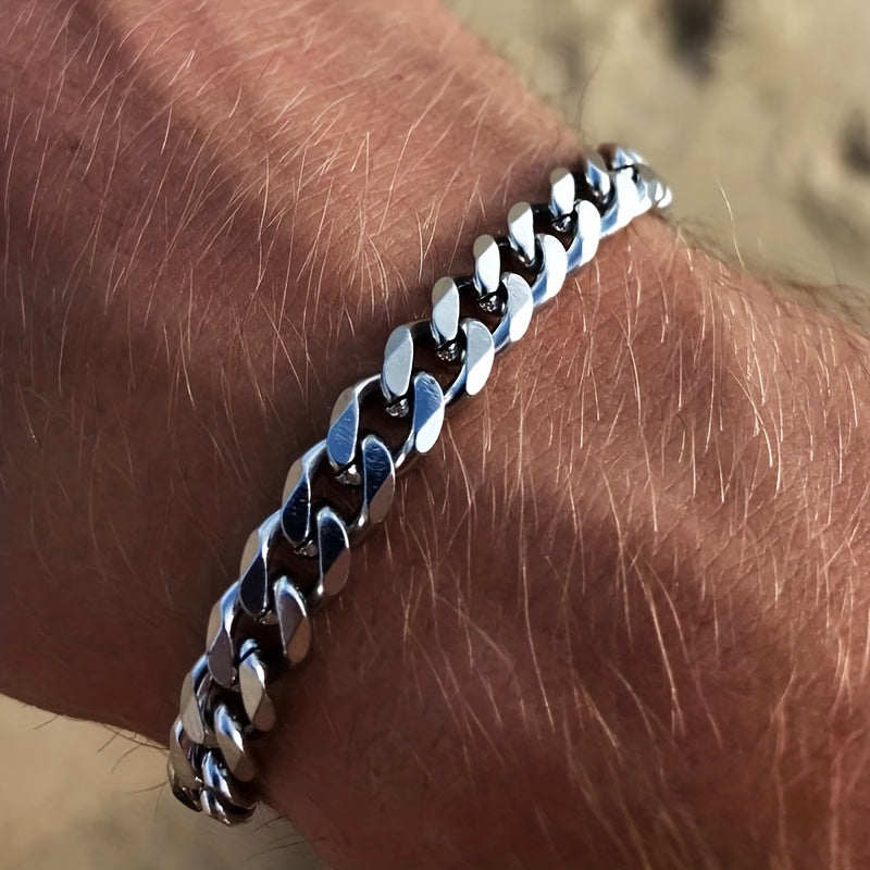 Heren Armband | Cubaanse Schakel | Verguld Roestvrij Staal | Hip Hop Stijl