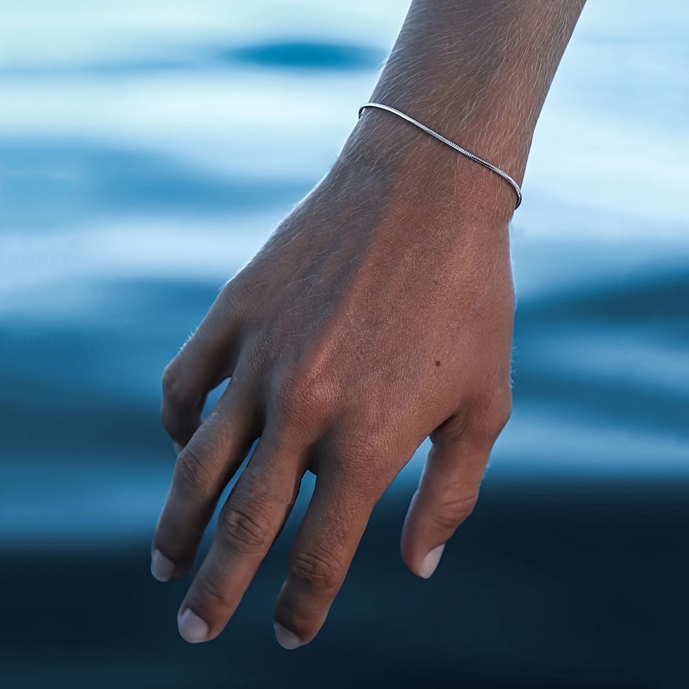 Heren Armband | Slangenketting Design | Roestvrij Staal | Minimalistisch & Duurzaam