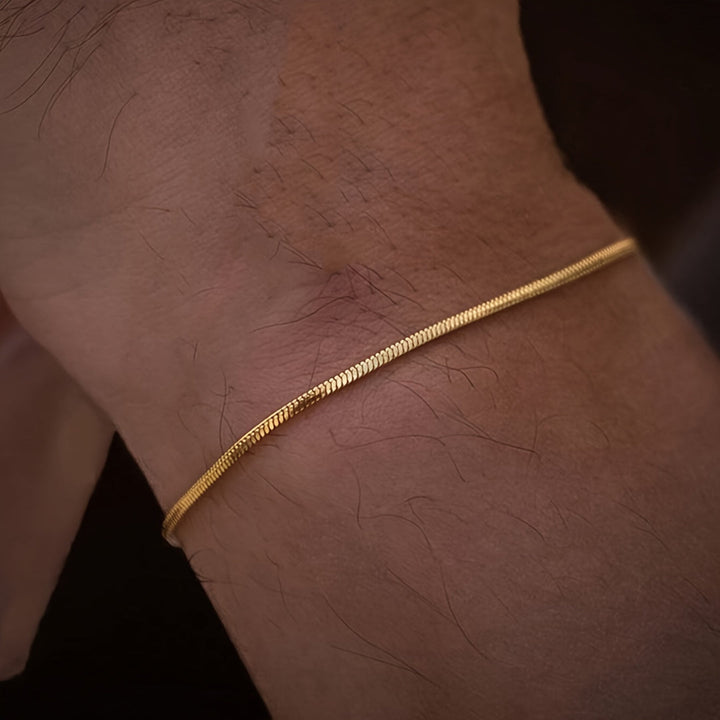 Heren Armband | Ketting Design | Roestvrij Staal | Minimalistisch & Hip Hop Stijl