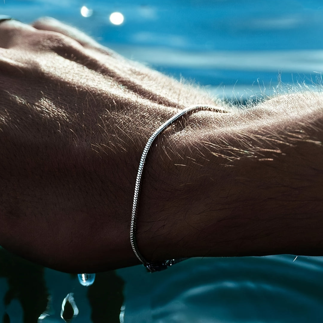Heren Armband | Ketting Design | Roestvrij Staal | Minimalistisch & Hip Hop Stijl