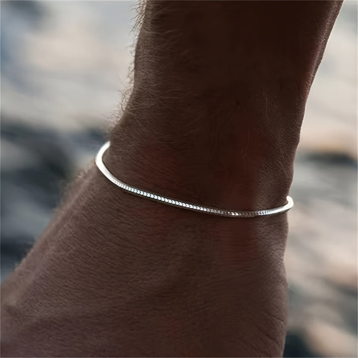 Heren Armband | Goudkleurige Slangenketting | Hip Hop Stijl | Roestvrij Staal met Kreeftsluiting