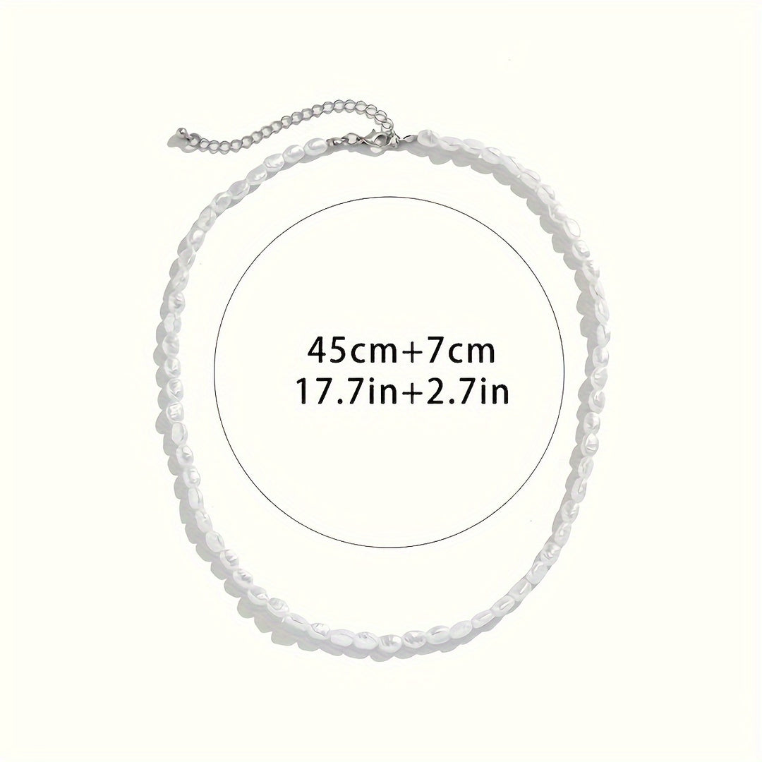 Heren Ketting | Barok Stijl | Kunstparels | Minimalistisch Sieraad