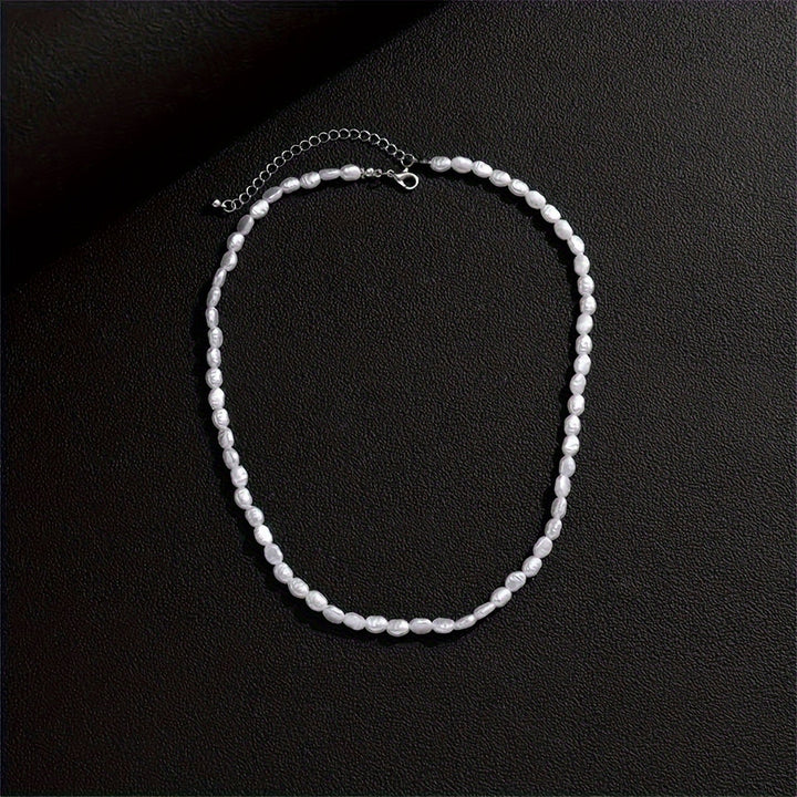 Heren Ketting | Barok Stijl | Kunstparels | Minimalistisch Sieraad