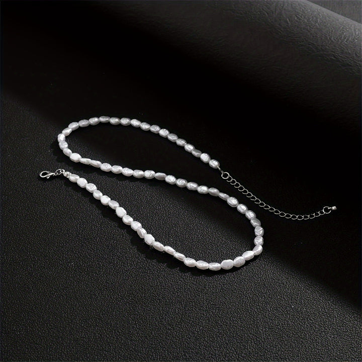 Heren Ketting | Barok Stijl | Kunstparels | Minimalistisch Sieraad