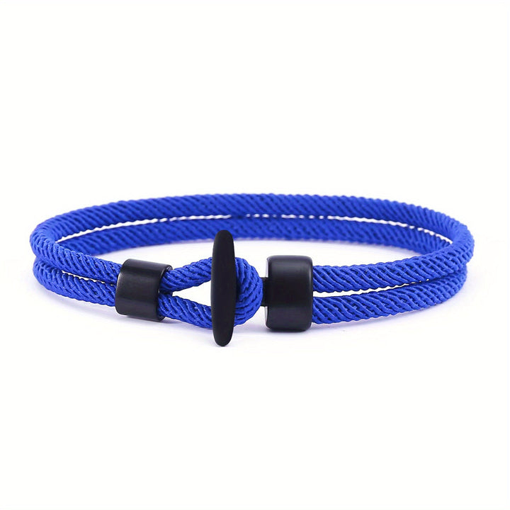 Heren Armband | Gevlochten Milan Line Touw | Walvisstaart Gesp | Boho Nautische Stijl