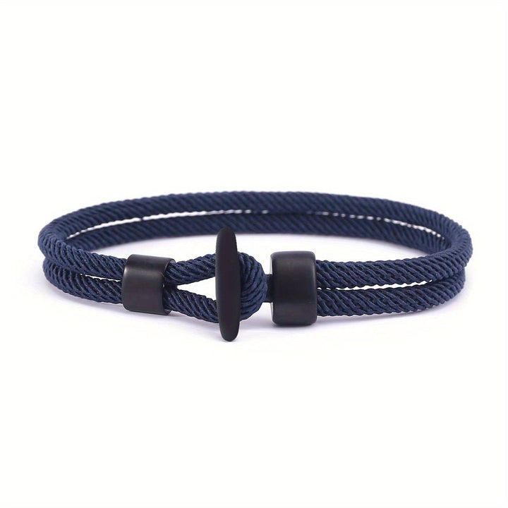 Heren Armband | Gevlochten Milan Line Touw | Walvisstaart Gesp | Boho Nautische Stijl