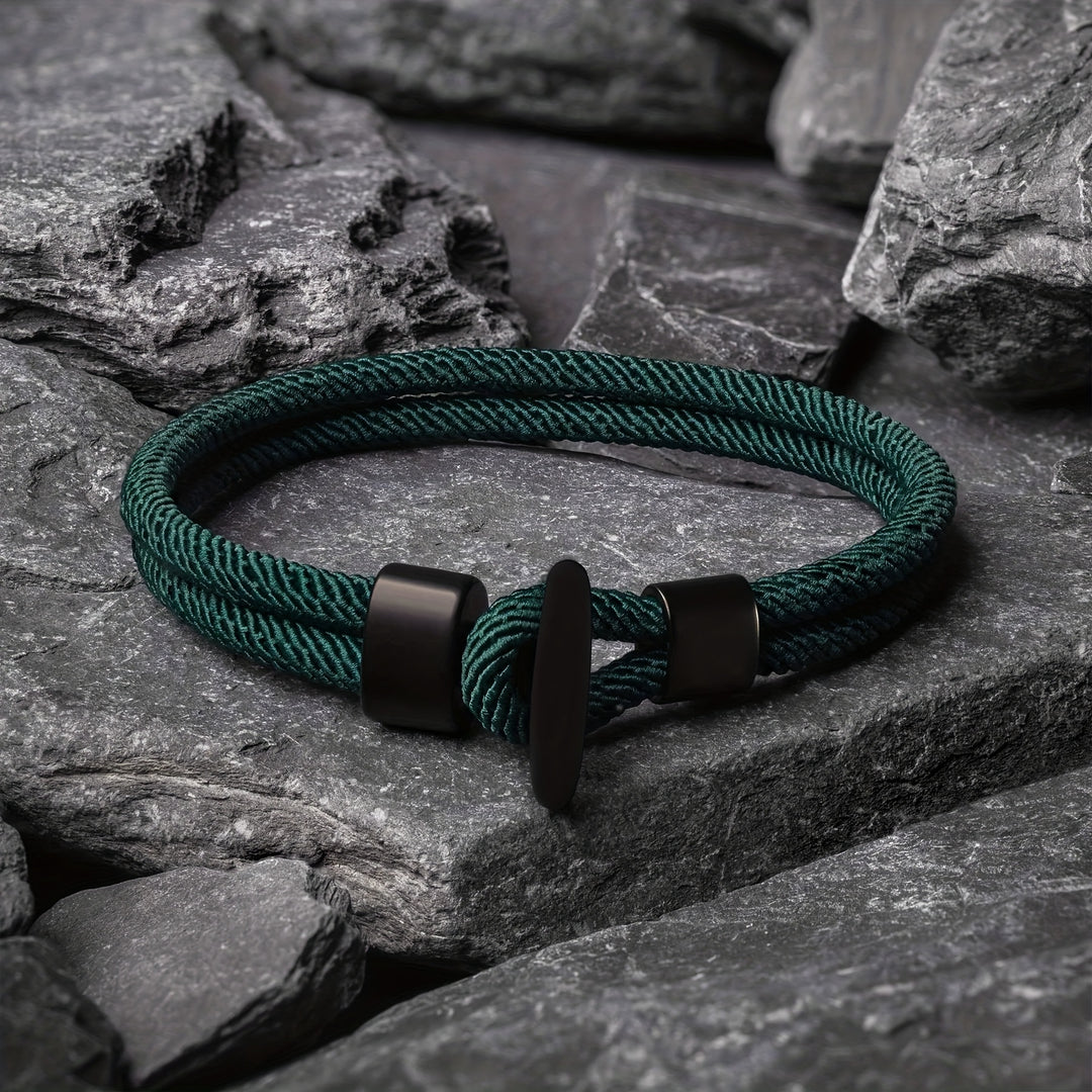 Heren Armband | Gevlochten Milan Line Touw | Walvisstaart Gesp | Boho Nautische Stijl